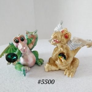 💟🤍Set of TWO Franklin Mint Limited Editions Mood Dragons Vintage